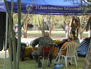 Stoisko 31. Bazy Lotnictwa Taktycznego z Krzesin