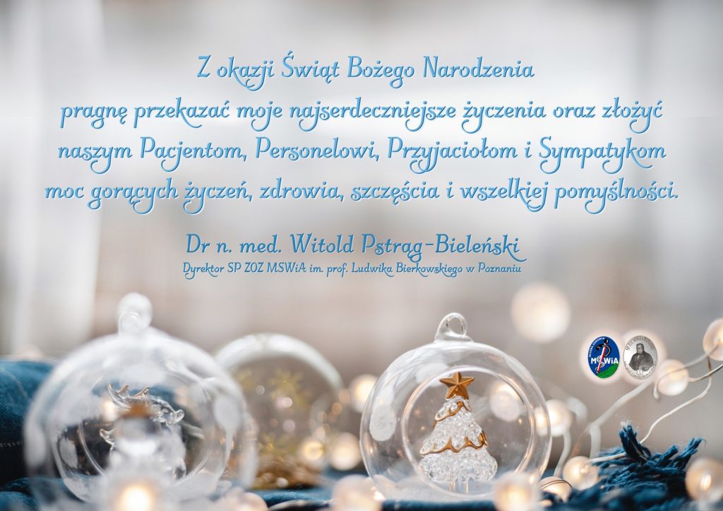 Życzenia z okazji Świąt Bożego Narodzenia od Dyrektora Witolda Pstrąg-Bieleńskiego