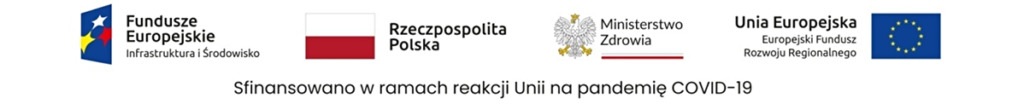 Grafika przedstawia cztery loga: Funduszy Europejskich, Rzeczpospolitej Polskiej, Ministerstwa Zdrowia, Uni Europejskiej