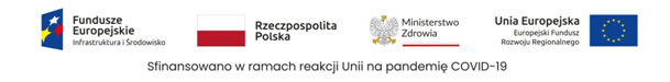 Grafika przedstawia cztery loga: Funduszy Europejskich, Rzeczpospolitej Polskiej, Ministerstwa Zdrowia, Uni Europejskiej